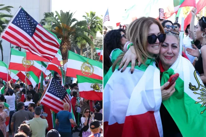 Hàng trăm người gốc Iran tại Los Angeles xuống đường ăn mừng: “Chúng tôi ở đây vì tự do”