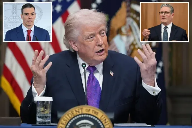 Tổng thống Trump chỉ trích Spain và Thủ tướng Anh Keir Starmer trong vấn đề chiến dịch Iran